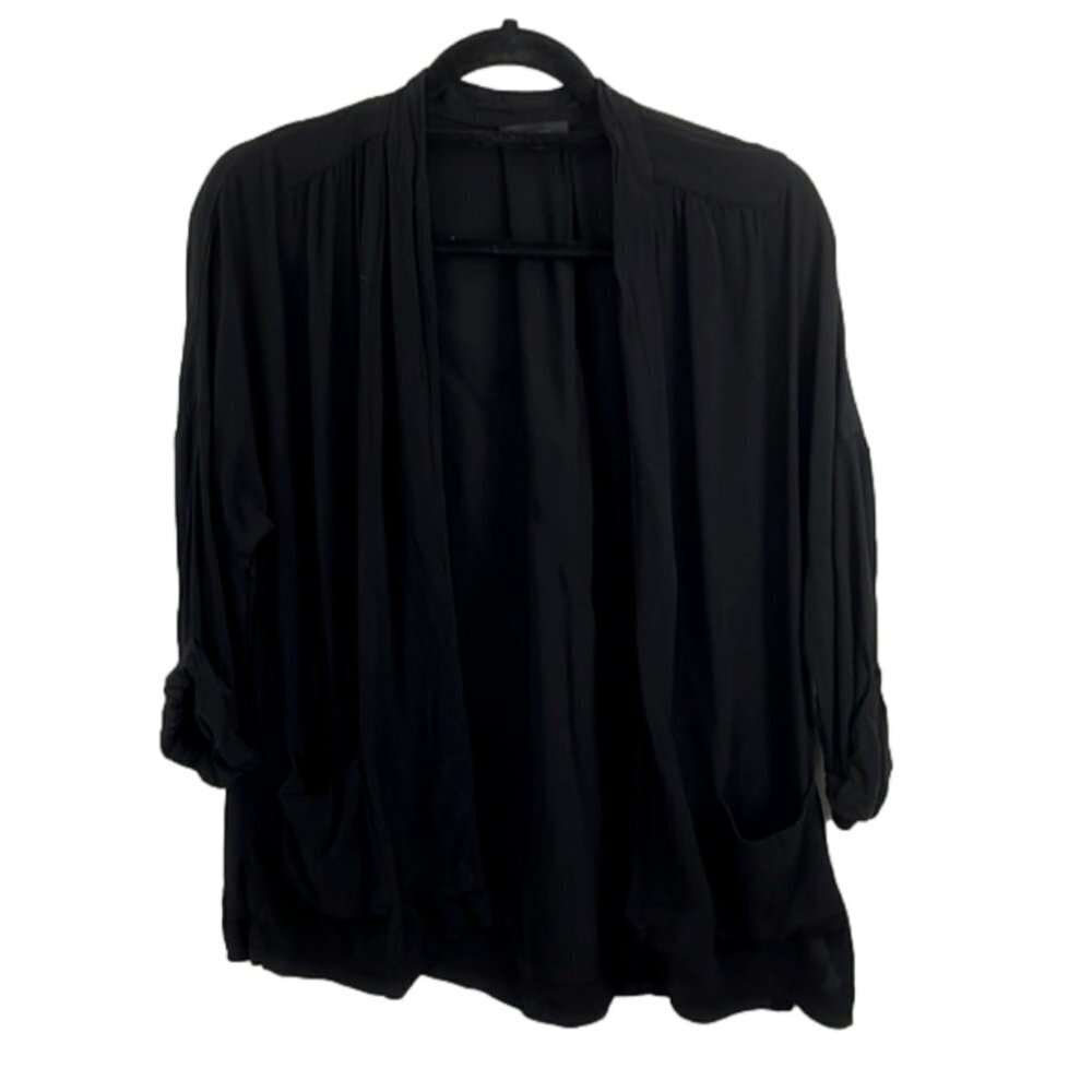 Aritzia Babaton Black Open Cardigan